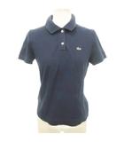 ラコステ LACOSTE ポロシャツ 半袖 ワンポイント ロゴ 薄手 40 Mサイズ 紺 ネイビー