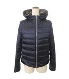 18AW ダウンジャケット トライアングルロゴ 三角プレート 40 Mサイズ ネイビー