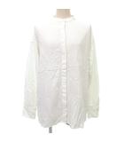 アーバンリサーチ ドアーズ URBAN RESEARCH DOORS バンドカラー コットン シャツ ブラウス 長袖 Mサイズ 白 ホワイト ■GY99 A0114