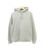チャンピオン CHAMPION フーディー パーカー ショート丈 ワンポイント ロゴ 厚手 XLサイズ グレー