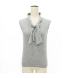 エージー AG 美品 麻混 ノースリーブ ニット Mサイズ グレー MMT