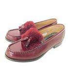 ハルタ HARUTA アナザーエディション ローファー レザー ファー タッセル 23.5 EE ワインレッド A0119