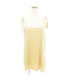 タグ付き ベロア キャミソール ラメドット F ベージュ ■GY54