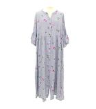 フリークスストア FREAKS STORE Greenroom 花柄 ワンピース ロング 七分袖 F グレー ■GY54 A0122