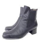 サルヴァトーレフェラガモ Salvatore Ferragamo サイドゴア ショートブーツ レザー 6 D 23.5cm相当 黒 ブラック A0129