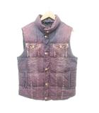 DENIM COLLECTION デニム柄 ベスト ジャケット Lサイズ 紫 パープル