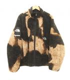 × シュプリーム Supreme NA52100I 21AW Bleached Denim Print Fleece Jacket 