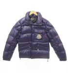 モンクレール MONCLER ダウンジャケット ワンポイント ロゴ ナイロン 厚手 1 S～Mサイズ 紫 パープル ☆AA★