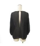 アクネ Acne シースルー シフォン シャツ ブラウス 23 約XSサイズ 黒 ブラック ■TC