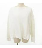 ソソフランネル SOSO PHLANNEL ショート スウェット トレーナー 長袖 無地 クルーネック 厚手 フリーサイズ 白 ホワイト ■TC