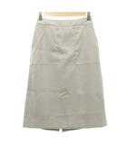 ピーチスキン スカート ひざ丈 38 グレー ■TC