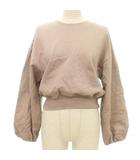 ハーリップトゥ Her lip to バックV トレーナー パフスリーブ スウェット F ピンクベージュ系 ■TC