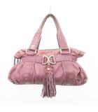 ジャンニキャリーニ GIANNI CHIARINI レザー ハンドバッグ 鞄 カバン イタリア製 紫 パープル ■TC