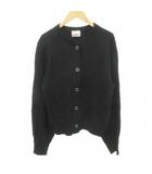 シンゾーン Shinzone リブ カーディガン 長袖 ショート丈 無地 薄手 フリーサイズ 黒 ブラック