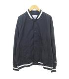 チャンピオン CHAMPION コーチジャケット ブルゾン ライン ロゴ ジップアップ 薄手 Lサイズ 紺 ネイビー