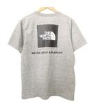 ザノースフェイス THE NORTH FACE NT32038 ボックスロゴ プリント Tシャツ クルーネック カットソー L グレー