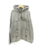 エックスガール x-girl ACID ウォッシュ スウェット フーディー パーカー ロゴ 厚手 Sサイズ グレー