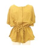 コラージュ ガリャルダガランテ COLLAGE GALLARDAGALANTE ドロスト シャツ 半袖 ブラウス F 茶 ブラウン ■TC