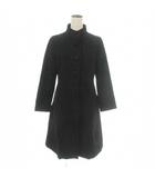 エンスウィート レナウン ensuite アンゴラ混 ウール コート 11 約M～Lサイズ 黒 ブラック ■TC