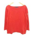 ラルフローレンスポーツ RALPH LAUREN SPORT カットソー 長袖 無地 ボートネック 薄手 Lサイズ 赤 レッド ■TC