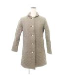 トラディショナルウェザーウェア Traditional Weatherwear 千鳥柄 キルティング コート アウター ウール 34 約Sサイズ 茶 ブラウン ■TC