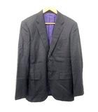 国内正規 ロロピアーナ生地 2B テーラードジャケット シャドウストライプ M チャコールグレー ■TC A0213
