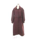 マウジー MOUSSY 美品 ラムウール混 ロングコート アウター F ボルドー ■TC