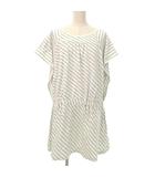 エドウィン EDWIN 美品 マタニティ ボーダー ドルマン チュニック 半袖 M～L グレー /MKS A0213
