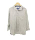 メンズメルローズ MEN'S MELROSE シャツ ブラウス 長袖 ポケット ラウンド 薄手 3 約Lサイズ グレー MMT