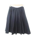 イエナ IENA フレア スカート 無地 ウエストゴム 38 Mサイズ 紺 ネイビー /MKS