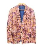 国内正規 美品 総柄 テーラードジャケット 背抜き L ピンク系マルチカラー A0220