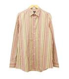 マルチストライプ シャツ 長袖 カットソー XL 暖色系マルチカラー