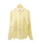 ローズバッドカップルズ ROSE BUD COUPLES リネン シャツ 長袖 無地 ラウンド ポケット 薄手 Mサイズ ベージュ