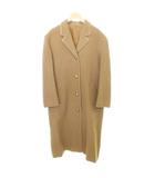 ルルロジェッタ ルールロジェット leur logette ウール ロング コート シングル 無地 日本製 厚手 フリーサイズ 茶 ブラウン ■GY47