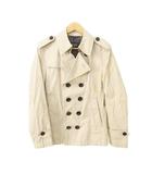 バーバリーブラックレーベル BURBERRY BLACK LABEL ショート トレンチコート 黒タグ 国内正規 Mサイズ ベージュ ■GY47