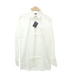 バーバリー ロンドン BURBERRY LONDON 国内正規 ドレスシャツ 長袖 シャドウストライプ 39-86 白 ホワイト ■GY48 A0226