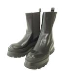 ザラ ZARA 美品 厚底 サイドゴア ブーツ 3403 39 25.5cm 黒 ブラック