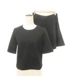 アナイ ANAYI 美品 セットアップ トップス ミニスカート キルティング 36 38 黒 ブラック ■GY99