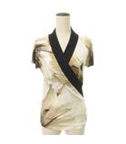 マックスマーラステュディオ Max Mara Studio カシュクール カットソー半袖 ストレッチ 薄手 Mサイズ ベージュ ■GY47