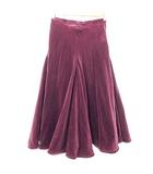 ヴァレンティノ ガラヴァーニ VALENTINO GARAVANI ヴィンテージ ベロア スカート フレア ひざ丈 4 XS相当 赤紫 ■GY47 A0306
