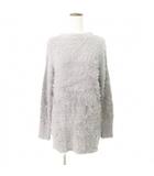 ムルーア MURUA スパンコール装飾 シャギー ニット チュニック F ライトグレー