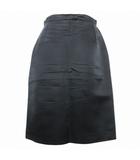 ミラショーン mila schon ヴィンテージ シルクスカート ひざ丈 タイト 42 L相当 黒 ブラック X