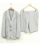 ランバン LANVIN COLLECTION 21SS ストライプ ジャケット ショーツ ショートパンツ セットアップ 52 グレー系