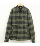  JACK WOLFSKIN ジャックウルフスキン JP LAMBERJACK SHIRT JKT 5029751 ブロックチェック シャツ ジャケット 裏ボア 中綿 M オリーブ系