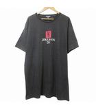 Tシャツ 半袖 ロゴ プリント クルーネック L 黒 ブラック X