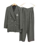  saturday afternoon サタデーアフタヌーン 千鳥格子 ダブルブレスト スーツ セットアップ ジャケット スラックス M / L ブラック グレー