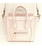 セリーヌ CELINE 189243 ラゲージ ナノショッパー ハンドバッグ ショルダーバッグ 2way 美品 ペールピンク