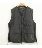 any PERTEX(R) ノーカラー マルチポケット ジップ ベスト 美品 M チャコール