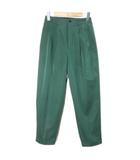サロン SALON アダムエロペ Adam et Rope' テーパード パンツ 2タック ストレッチ シンチバック S グリーン 緑 X