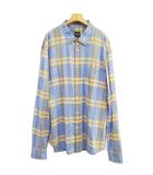 アルマーニエクスチェンジ A/X ARMANI EXCHANGE コットン チェック シャツ 長袖 XL 大きいサイズ ブルー